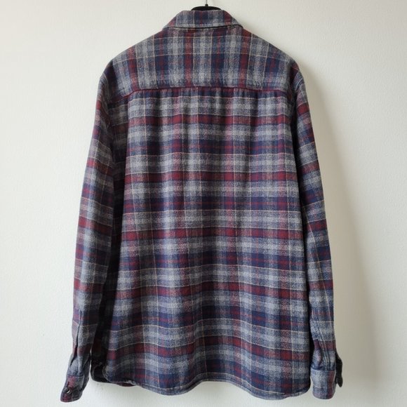 Roots Brushed Cotton Plaid Long Sleeve Shirt Size XL - Picture 2 of 9